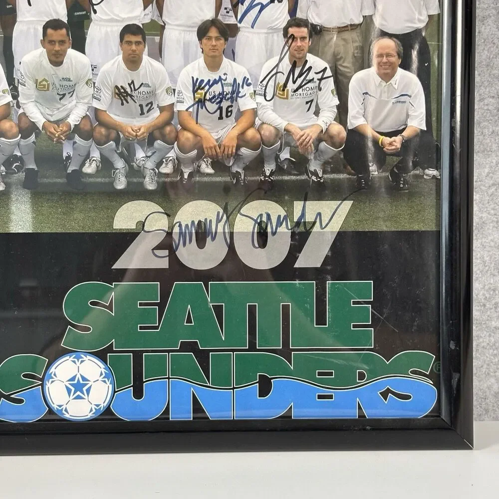 2007 Seattle Sounders FC Team Poster Signed Autographed Auto MLS Soccer Football